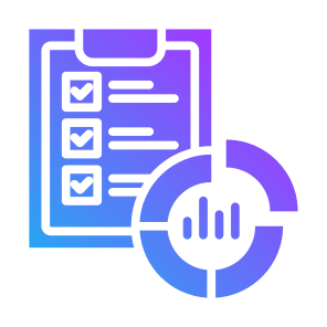 Segmentation, Graph, Report, Survey, Evaluation icon