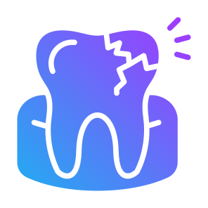 Broken Tooth, Tooth, Decayed, Dental Care, Damage, Broken  icon