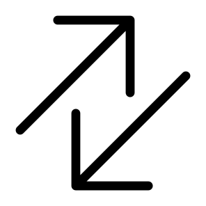 Diagonal Arrows, Diagonal, Arrows, Bidirectional, Orientation, Direction Interface, Symbol icon