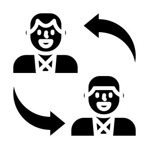 Change, People, Exchanging, Management, Employees  icon