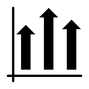 Growth, Progress, Rise, Progression, Statistics  icon