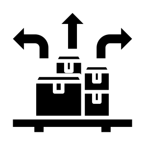 Distribution, Logistics, Distributed, Product, Delivery  icon