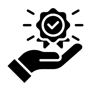 High Quality, Best, Quality, Achievement, Guarantee  icon