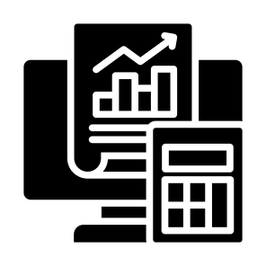 Financial Report, Report, Calculator, Analytics, Statistics  icon