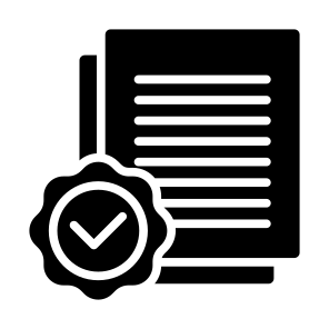 Verification, Document, Approval, Approved, Assessment icon
