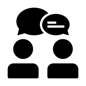 Interpersonal Relationship, Communication, Talk, Conversation, Consultant icon