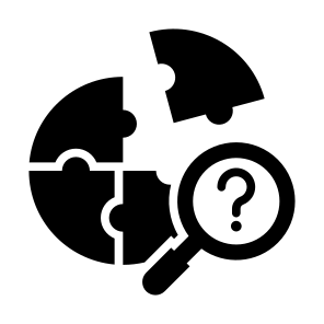 Problem Analysis, Analysis, Identification, Puzzle, Solution icon