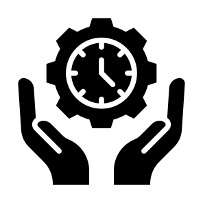 Time Management, Clock, Gear, On Time, Efficiency  icon