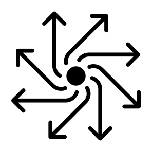 Versatility, Arrows, Direction, Develop, Orientation  icon
