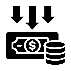 Cheap, Low, Budget, Save, Deal, Price icon