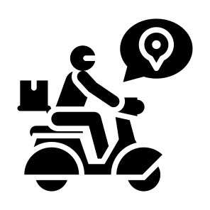 Delivery, Scooter, Box, Express, Shipping, Courier icon