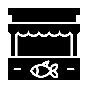 Fish Market, Vendor, Seafood, Fresh, Fish, Store icon