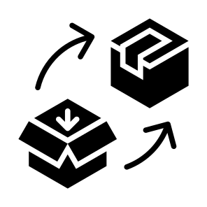 Packaging, Box, Wrap, Open, Product, Delivery  icon