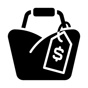 Price Tag, Sale, Price, Dollar, Label, Tag, Bag icon