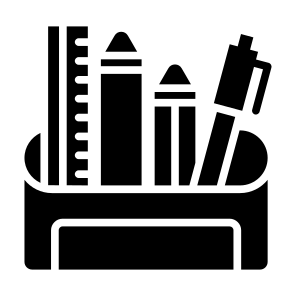 Stationery, Pencil, Pen, Tools, Office, Supplies icon