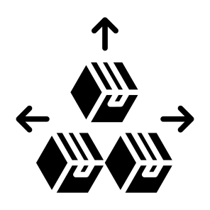 Distribution Product, Distribution, Product, Box, Shipment, Deployment icon
