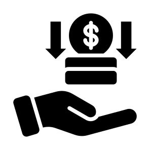 Low Income, Low, Income, Money, Revenue, Down icon