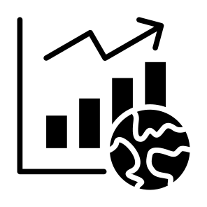 Market Growth, Global, Market, Growth, Stock Market, Global Economy icon