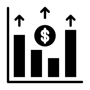 Surplus, Profit, Growth, Stock Market, Increase, Financial  icon
