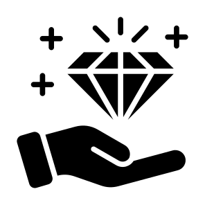 Value Proposition, Value, Benefits, Advantage, Reward, Diamond  icon