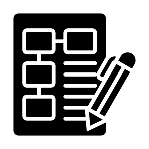 Evaluation, Evaluate, Clipboard, Plan, Check List, Pencil icon