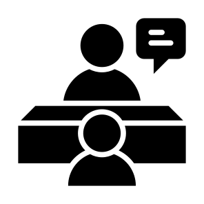 User Interview, Interview, Meeting, User, People, Interview Room icon