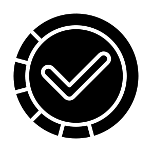 Completion, Check, Survey, Market Research, Pie Chart icon