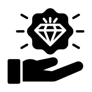 Proposal, Diamond, Value, Quality, Reward icon