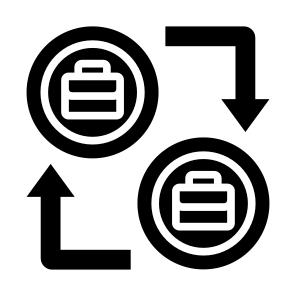 Business To Business, Commerce, Briefcase, Transfer, Transaction  icon