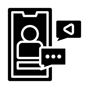 Influencer, Smartphone, People, Communications, Online  icon