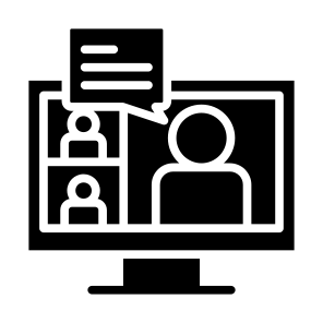 Online Communication, Online Meeting, Conference, User, Communications icon