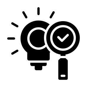 Research, Search, Magnifying Glass,  Creative, Innovation icon