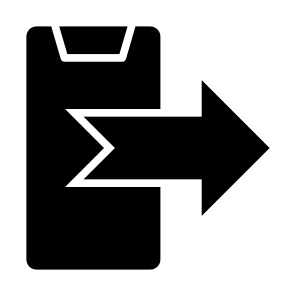 Outgoing, Data, Ui, Outgoing Email, Data Transfer, Right Arrow, File Transfer, Leave,  Communications, Logout, Smart Phone icon