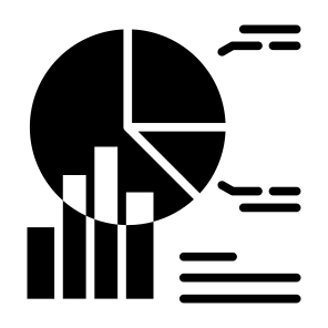 Analysis, Graph, Statistics, Magnifying Glass, Data icon