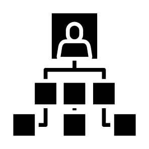 Organization Structure, Team, Leader, Hierarchy, Organization Chart icon