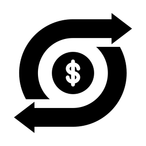 Return On Investment, Money, Dollar Sign, Cycle, Arrows icon