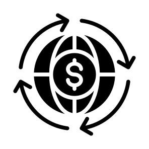 Circular Economy, Global Economy, Cash Flow, World Wide, Investment, Economy  icon