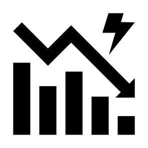 Decrease, Reduction, Reduce, Economics, Loss, Recession  icon