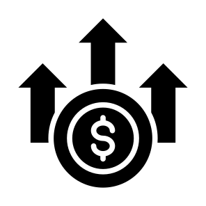 Increase, Growth, Income, Investment, Economy, Money icon