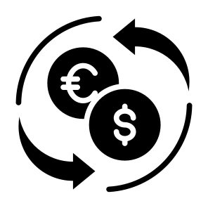 Money Exchange, Money, Exchange, Currency, Euro, Dollar icon