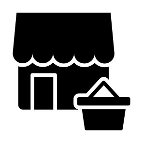Retail, Supermarket, Merchant, Store, Commerce, Shopping icon
