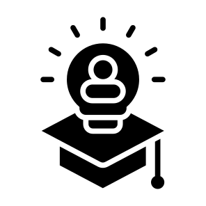 Creativity, Idea, Knowledge, Learning, Innovation icon