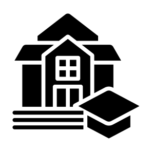 University, Building, Graduation Cap, Government, Institution icon