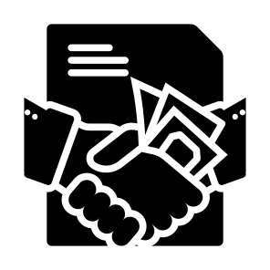 Bribery, Handshake, Money, Bribe, Document icon