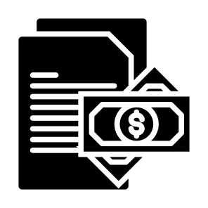 Contract, Document, Money, Bribery, Corruption icon