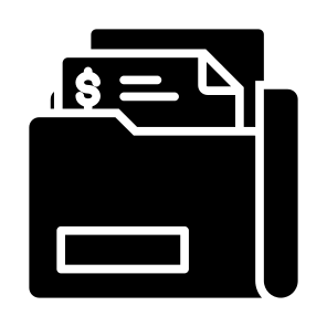 Folder, Dollar, Bill, Archive, Files And Folders icon