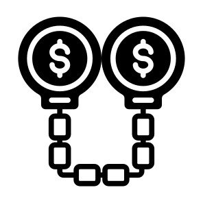 Handcuffs, Security, Dollar, Police, Crime icon