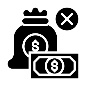 Illegal Money, Money, Sign, Reject, Illegal icon