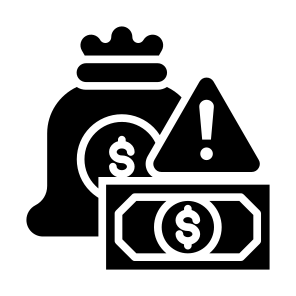 Illegal Money, Money, Sign, Risk, Illegal icon