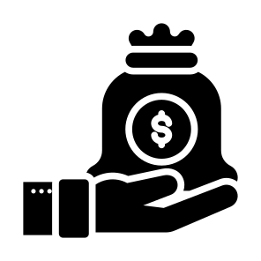 Money Bag, Currency, Cost, Hand Gesture, Money  icon